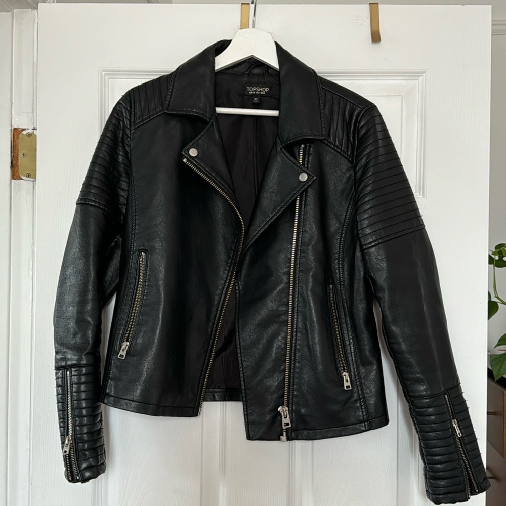 Faux Leather Topshop Jacket